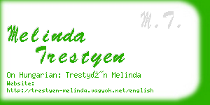 melinda trestyen business card